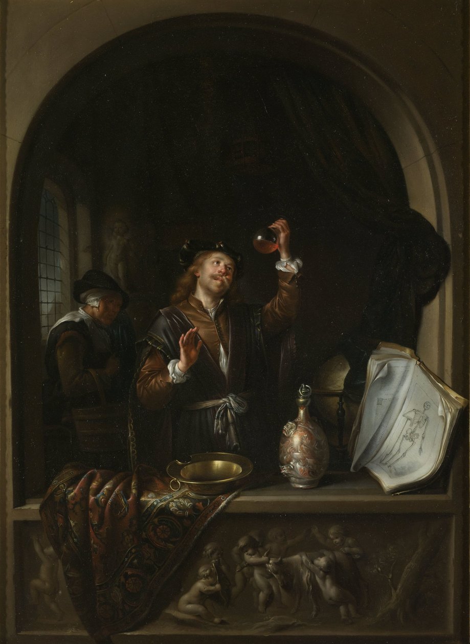 De Dokter door Gerard Dou (copy after)