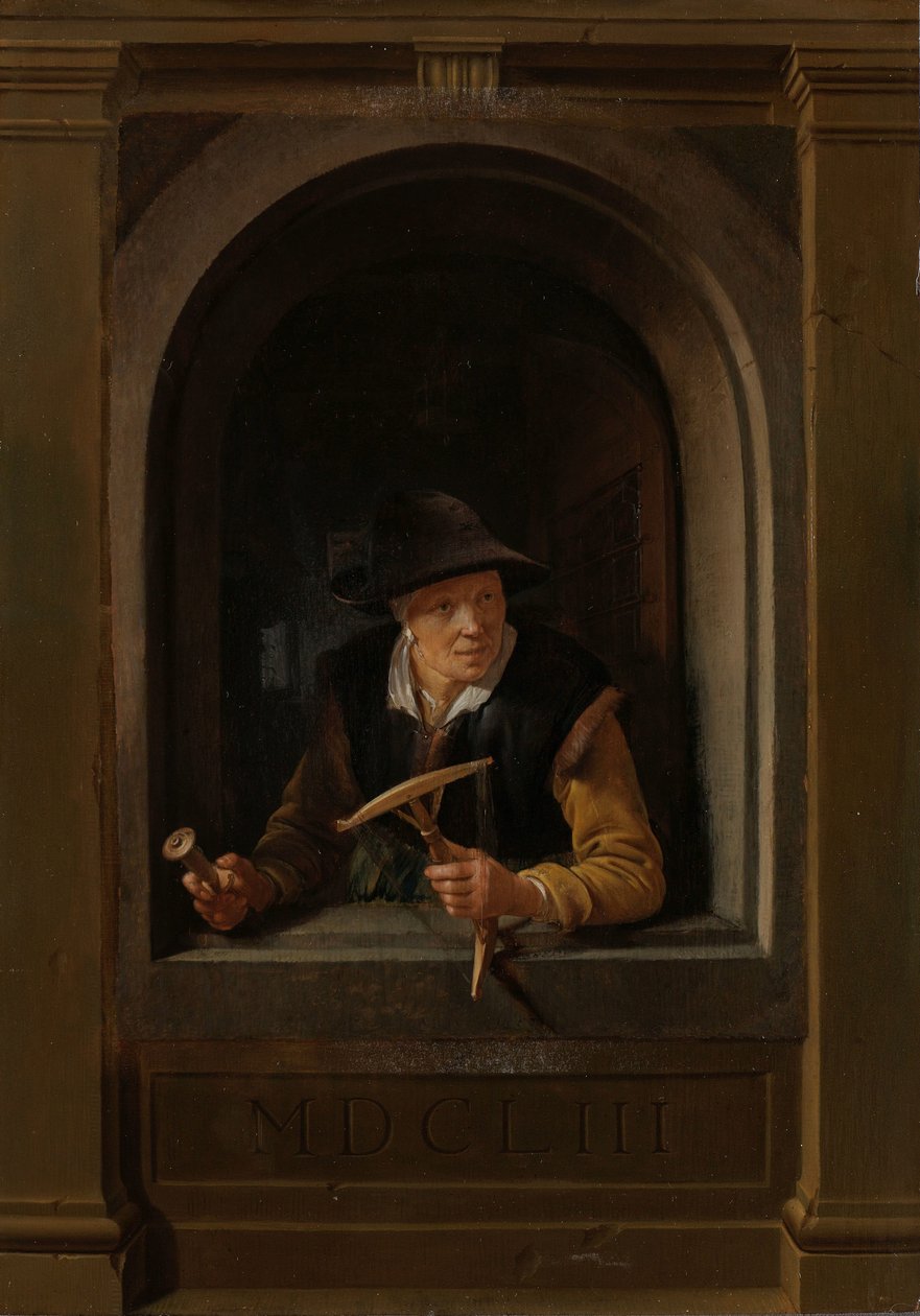 De Vrouw van een Visser door Gerrit Dou