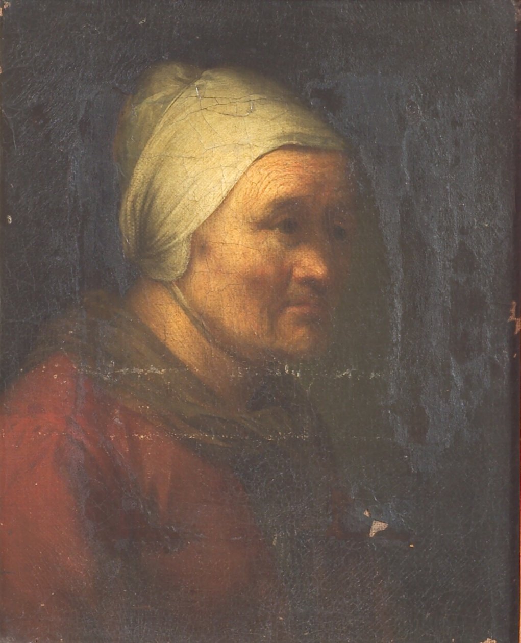 Een oude vrouw door Gerrit Dou