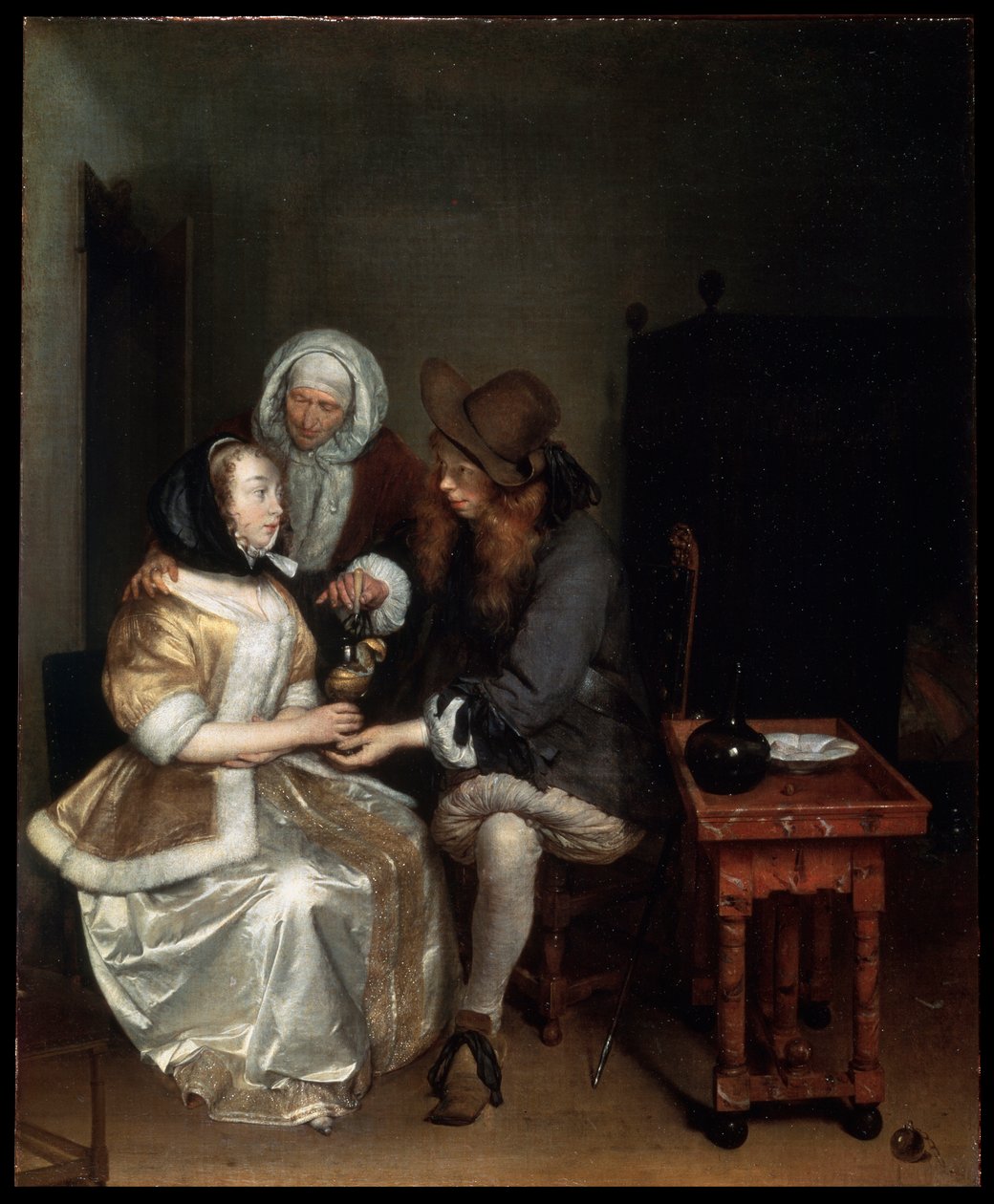 Een glas limonade, 1660s door Gerard Terborch II