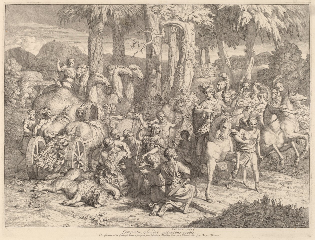Semiramis op de Leeuwenjacht door Gerard de Lairesse