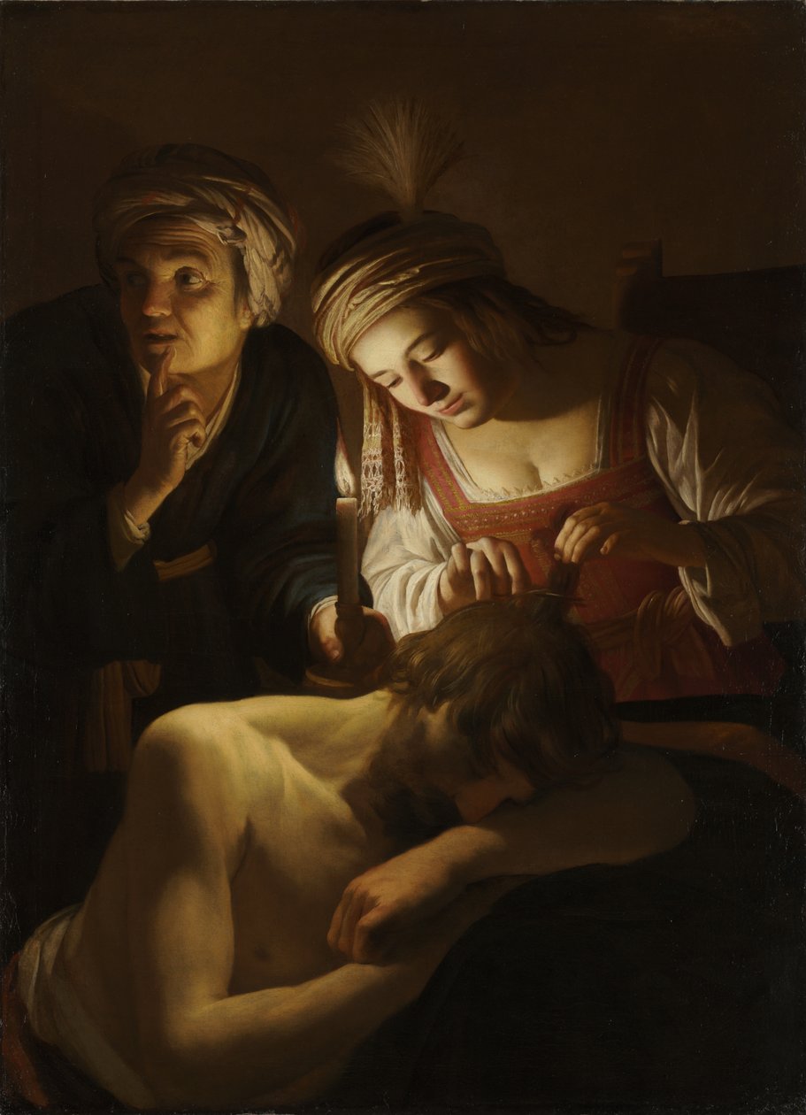 Samson en Delila door Gerard van Honthorst