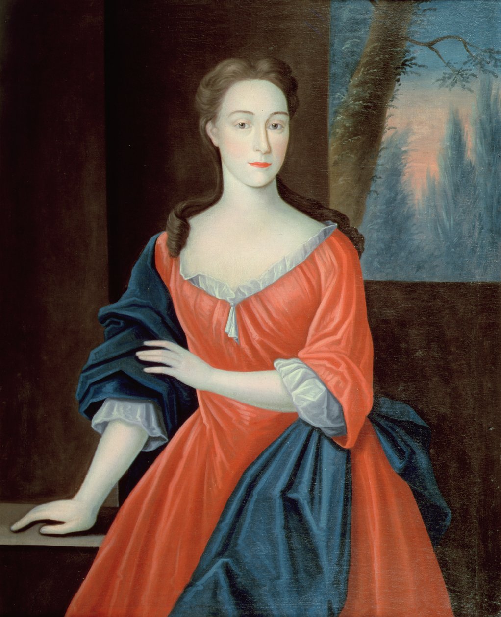 Mevrouw Johannes van Brugh (geb. 1673) ca. 1720 door Gerardus I Duyckinck