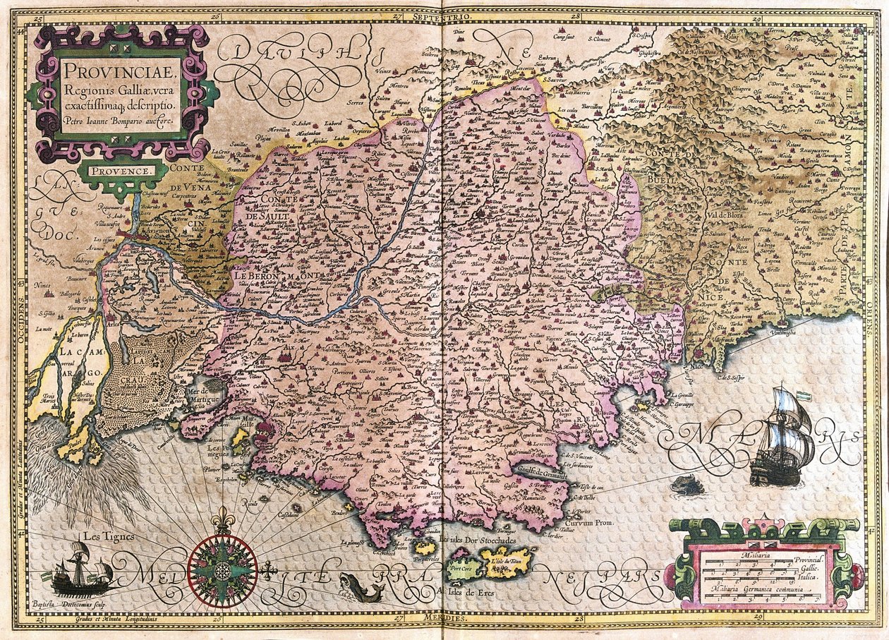 Frankrijk door Gerardus Mercator
