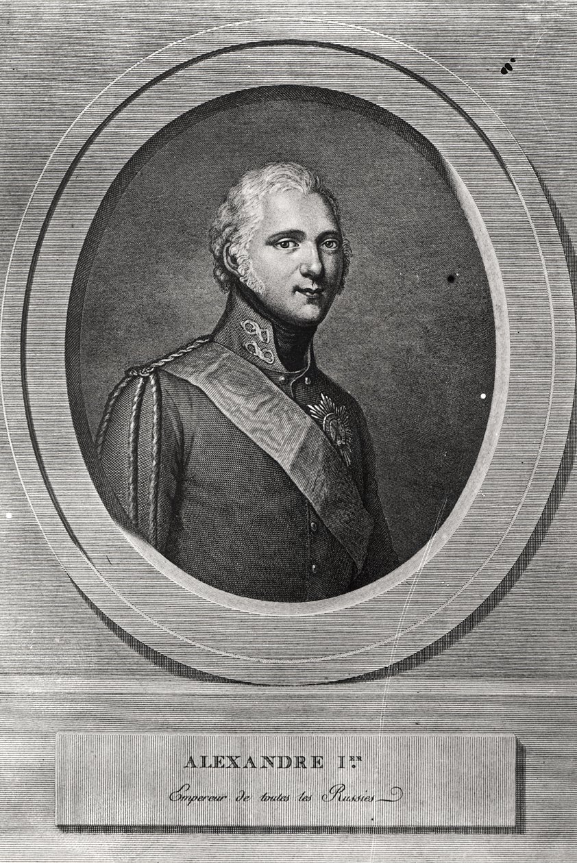 Portret van Alexander I (1777-1825) gegraveerd door Pierre Alexandre Tardieu (1756-1844) door Gerhard Kuchelchen