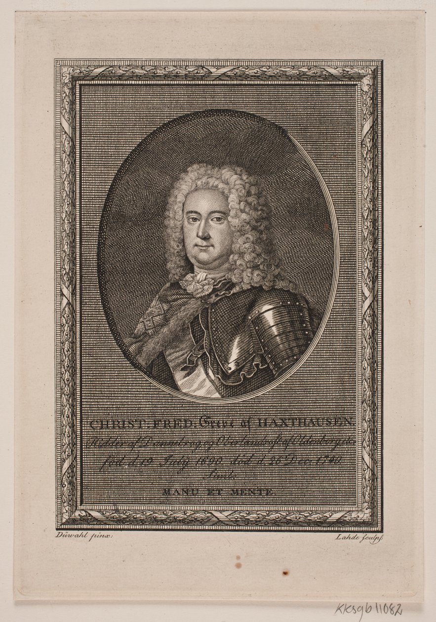 Deens: Christian Frederik graaf van Haxthausen door Gerhard Ludvig Lahde