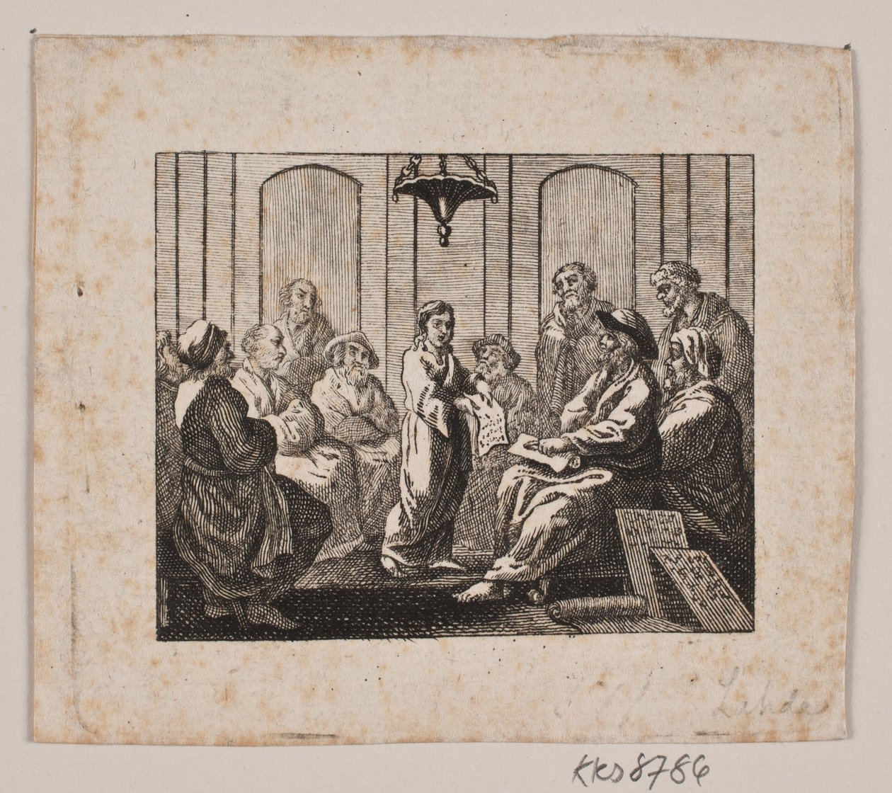 Christus in de tempel door Gerhard Ludvig Lahde