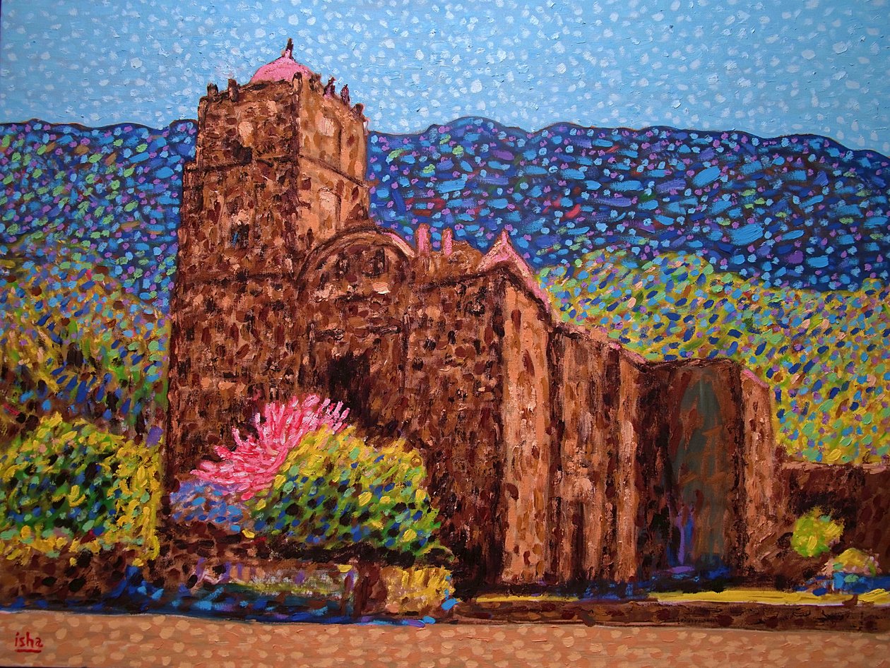 San Javier Missie, 2020 (olieverf op doek) door Gerhardt Isringhaus