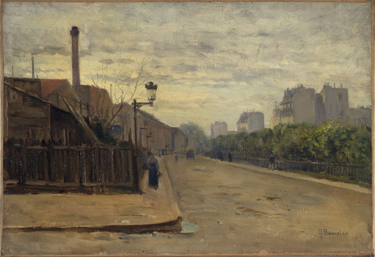 Rue Auguste-Cain, circa 1900 door Germain Eugene Bonneton