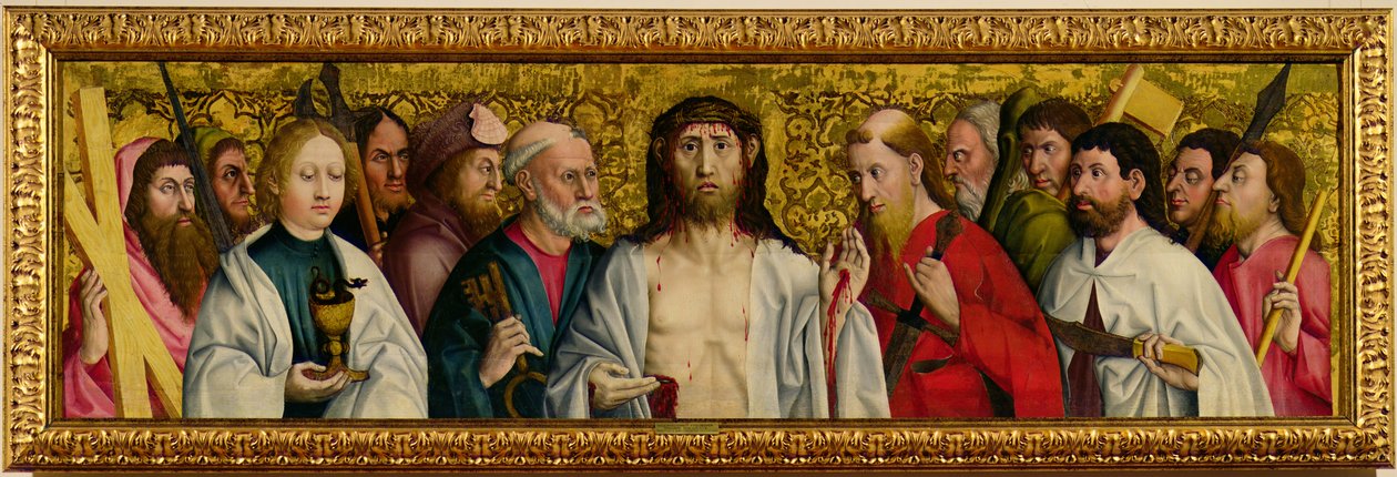 Christus en de twaalf apostelen door German School
