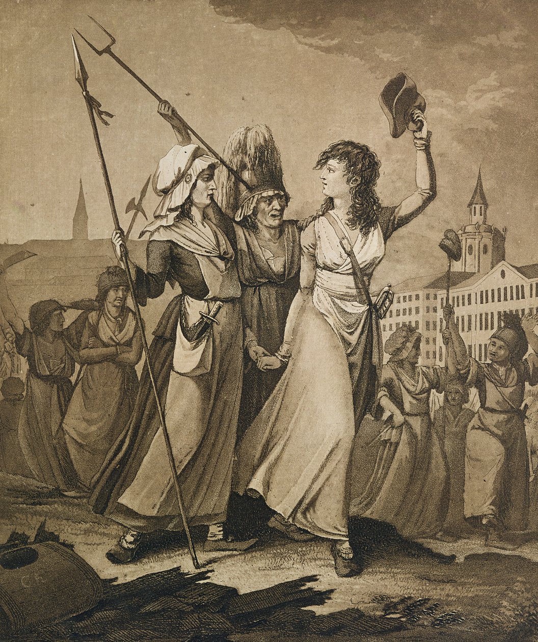 Visvrouwen van Parijs, oktober 1789 door German School