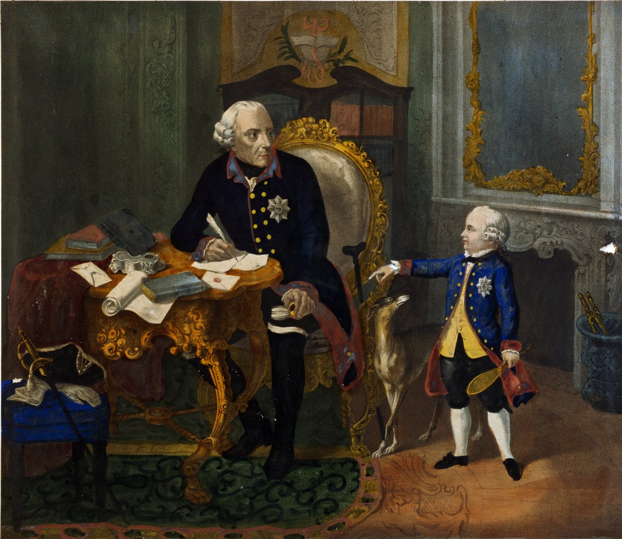 Frederik de Grote en zijn achterneef door German School