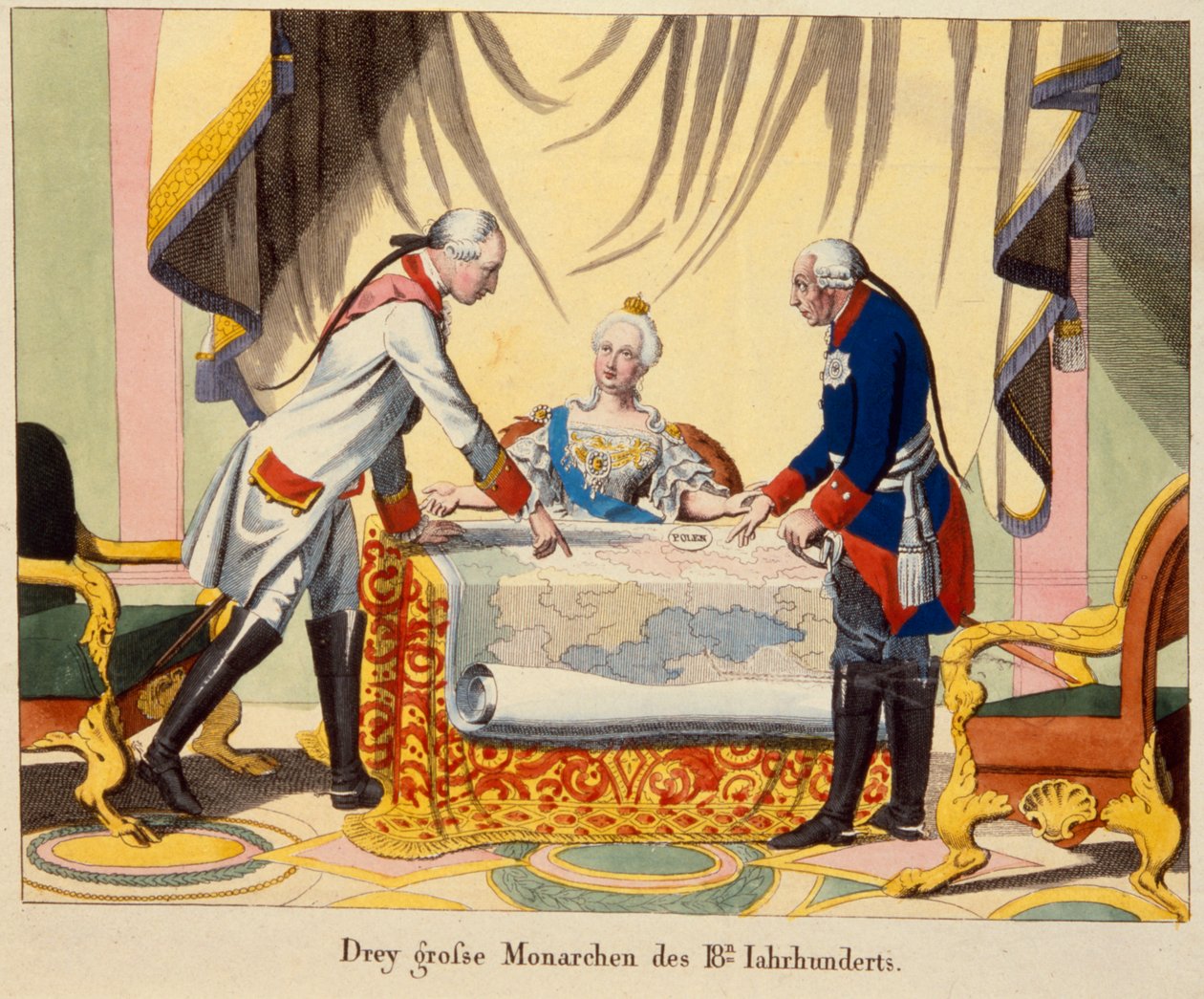 Jozef II, Catharina de Grote en Frederik II door German School