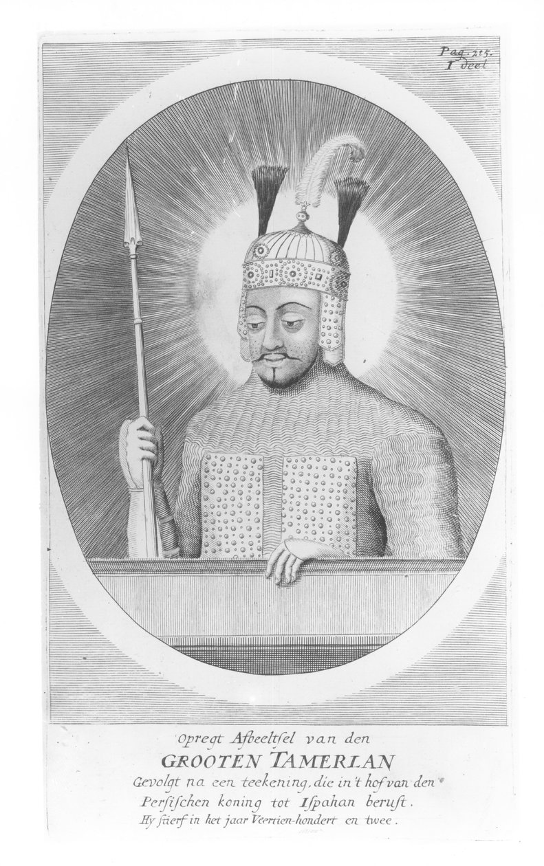 Portret van Tamerlane de Grote (1336-1405) door German School
