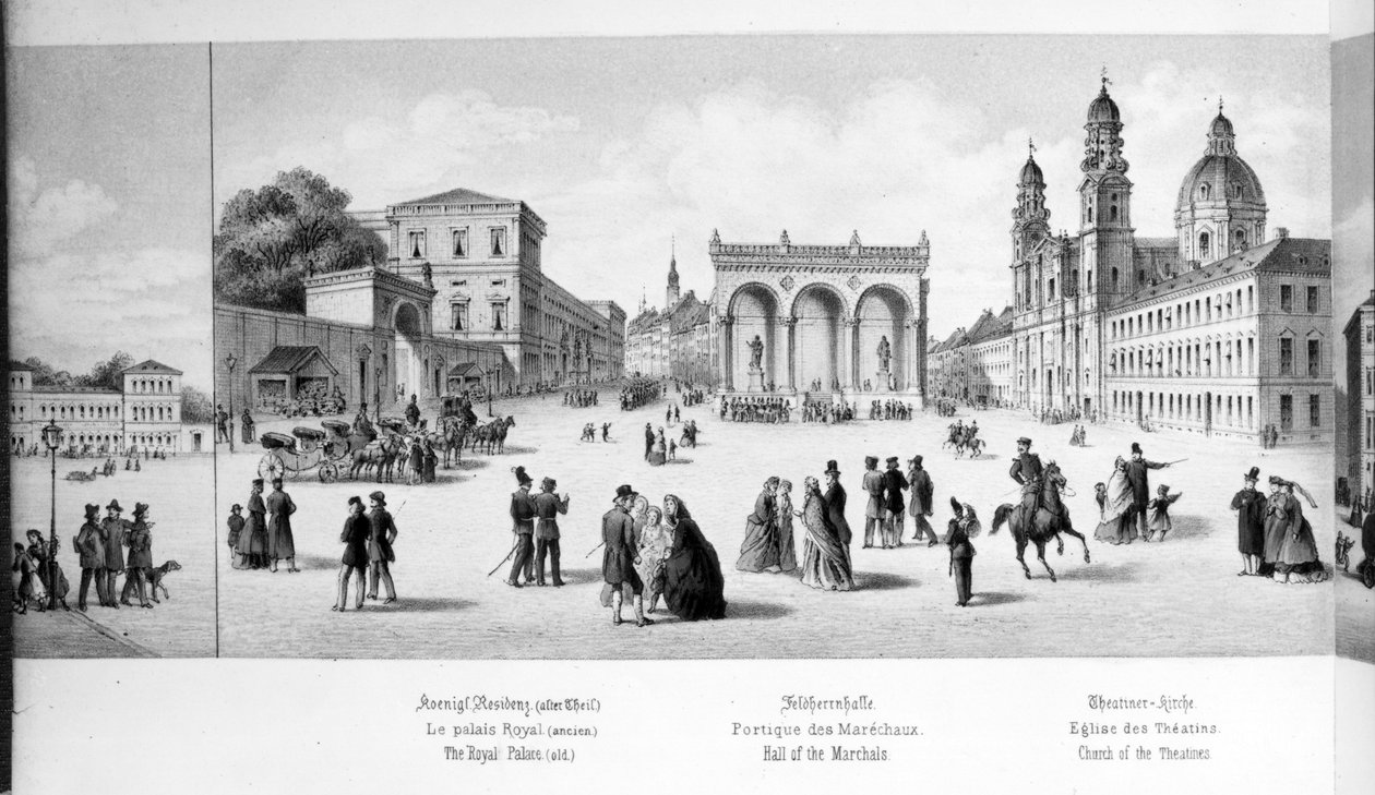 Uitzicht op München, 1869 door German School