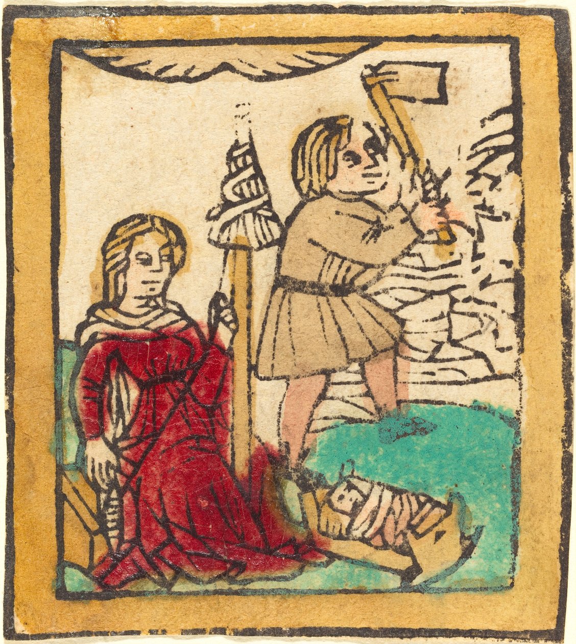 Adam en Eva door German 15th Century