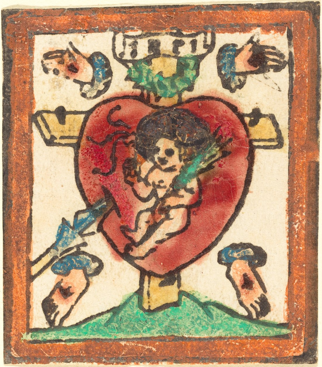 Christuskind in het Heilig Hart door German 15th Century