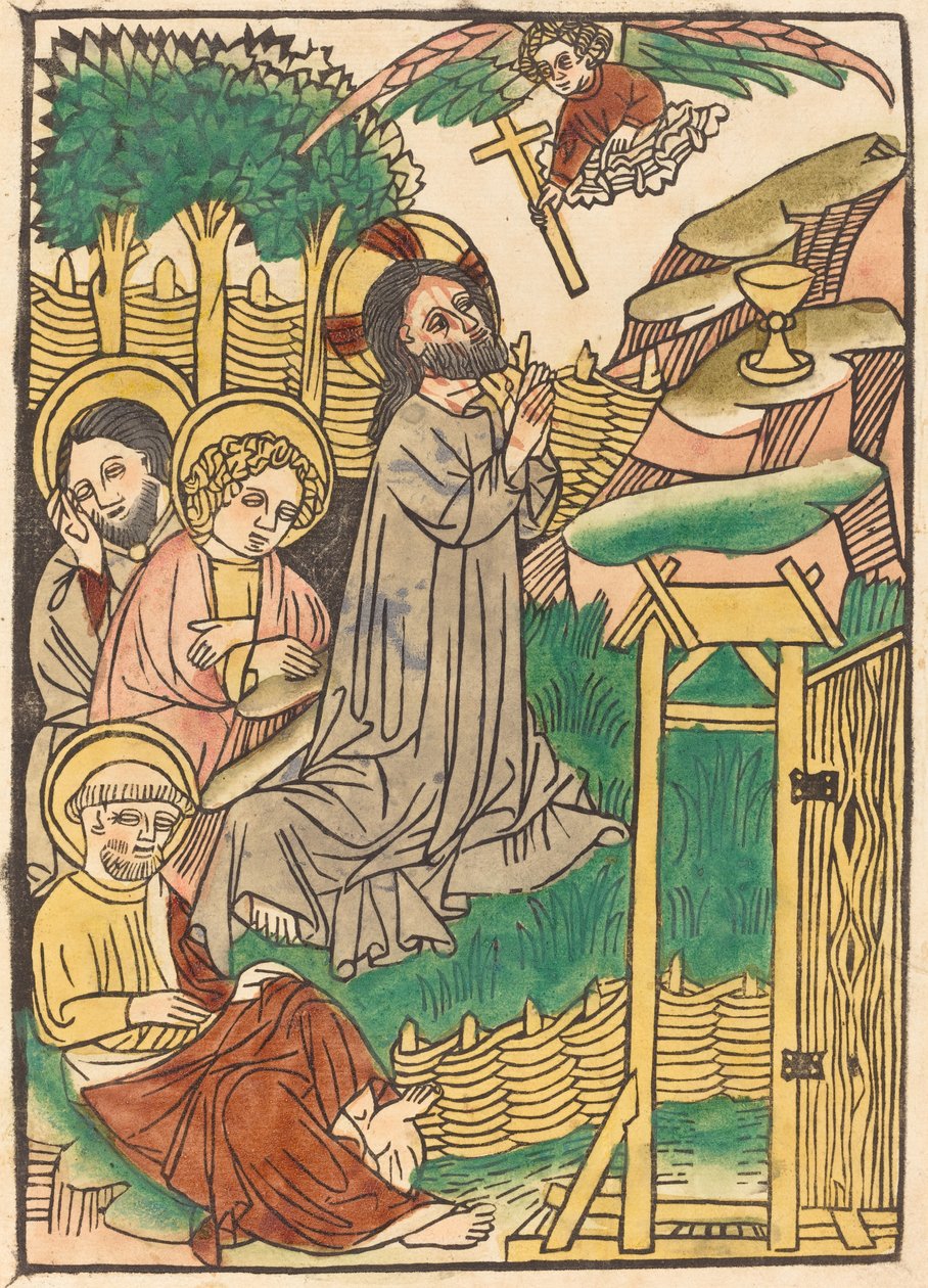 Christus op de Olijfberg door German 15th Century