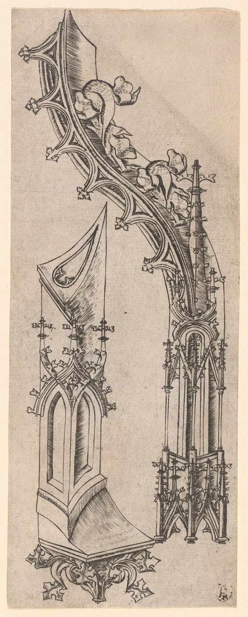 Gotische Letter "d" door German 15th Century