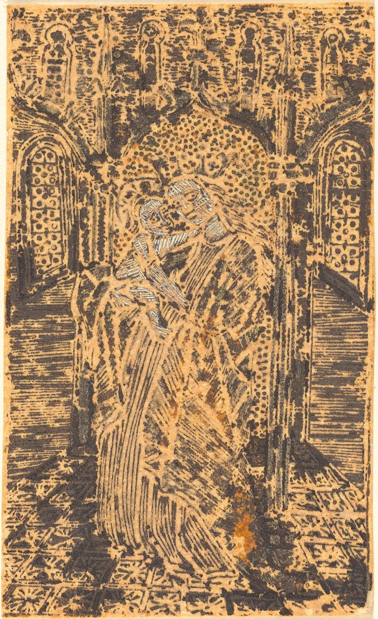 Madonna en Kind door German 15th Century