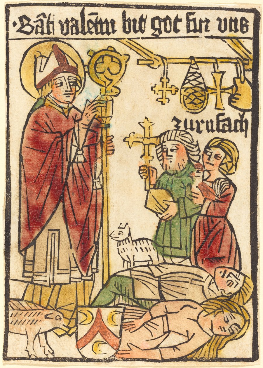 Heilige Valentijn door German 15th Century