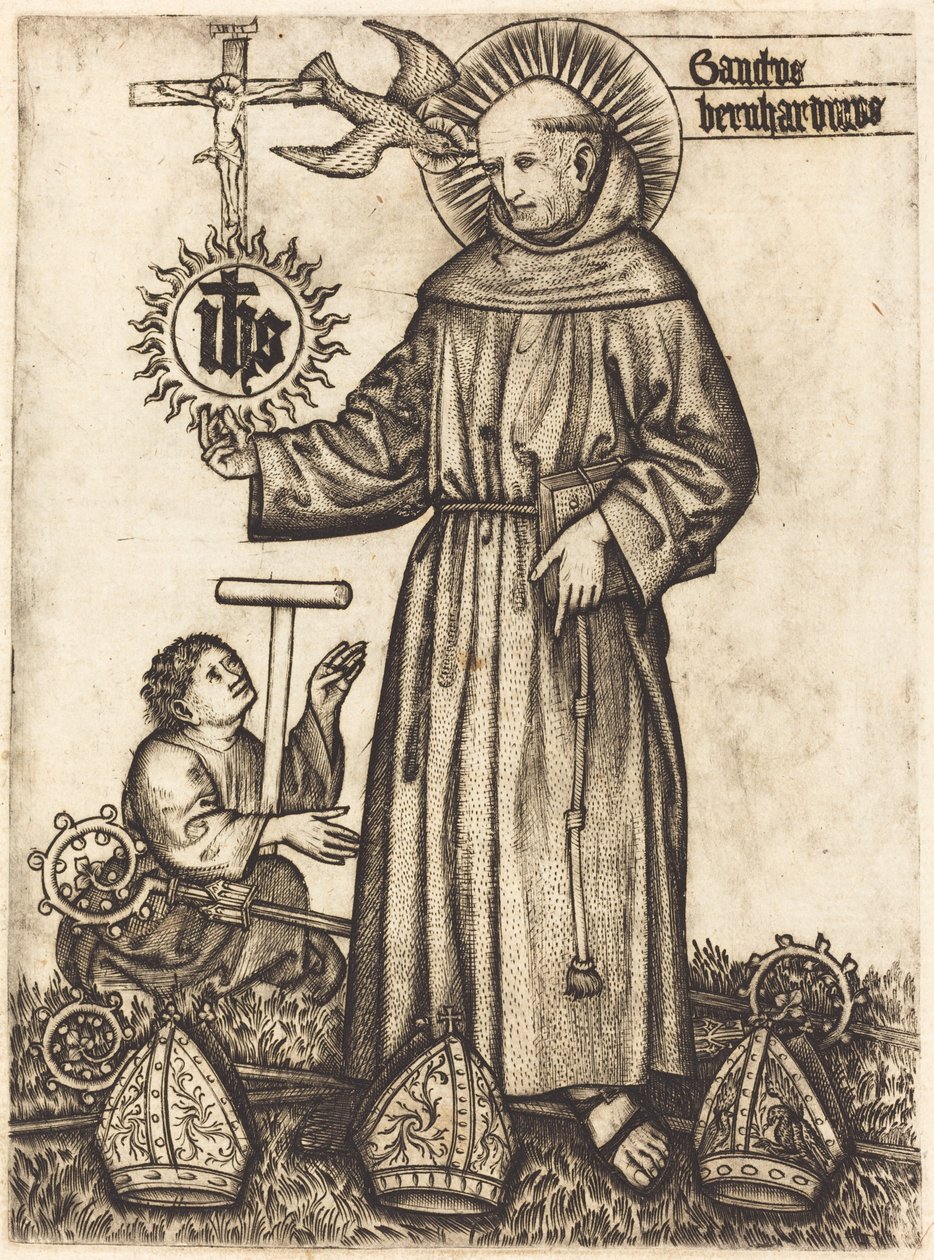 Sanctus Bernardinus door German 15th Century