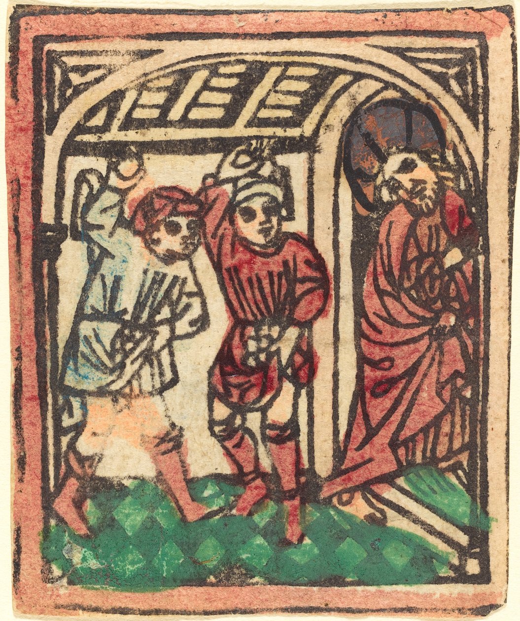 De Steniging van Christus door German 15th Century