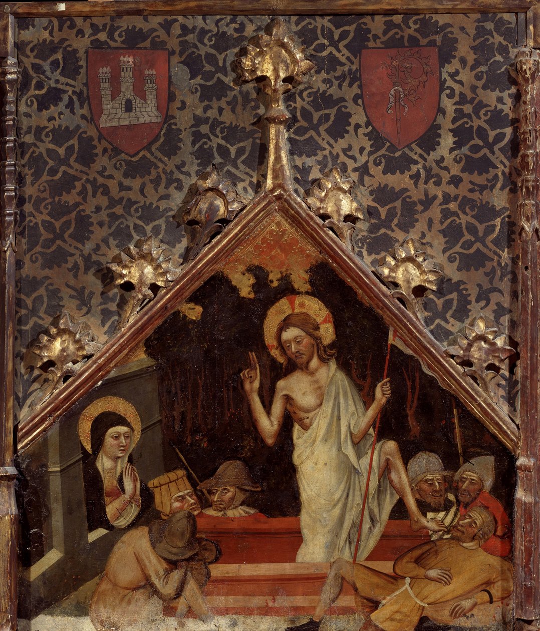De opstanding van Christus, 15e eeuw door German Master