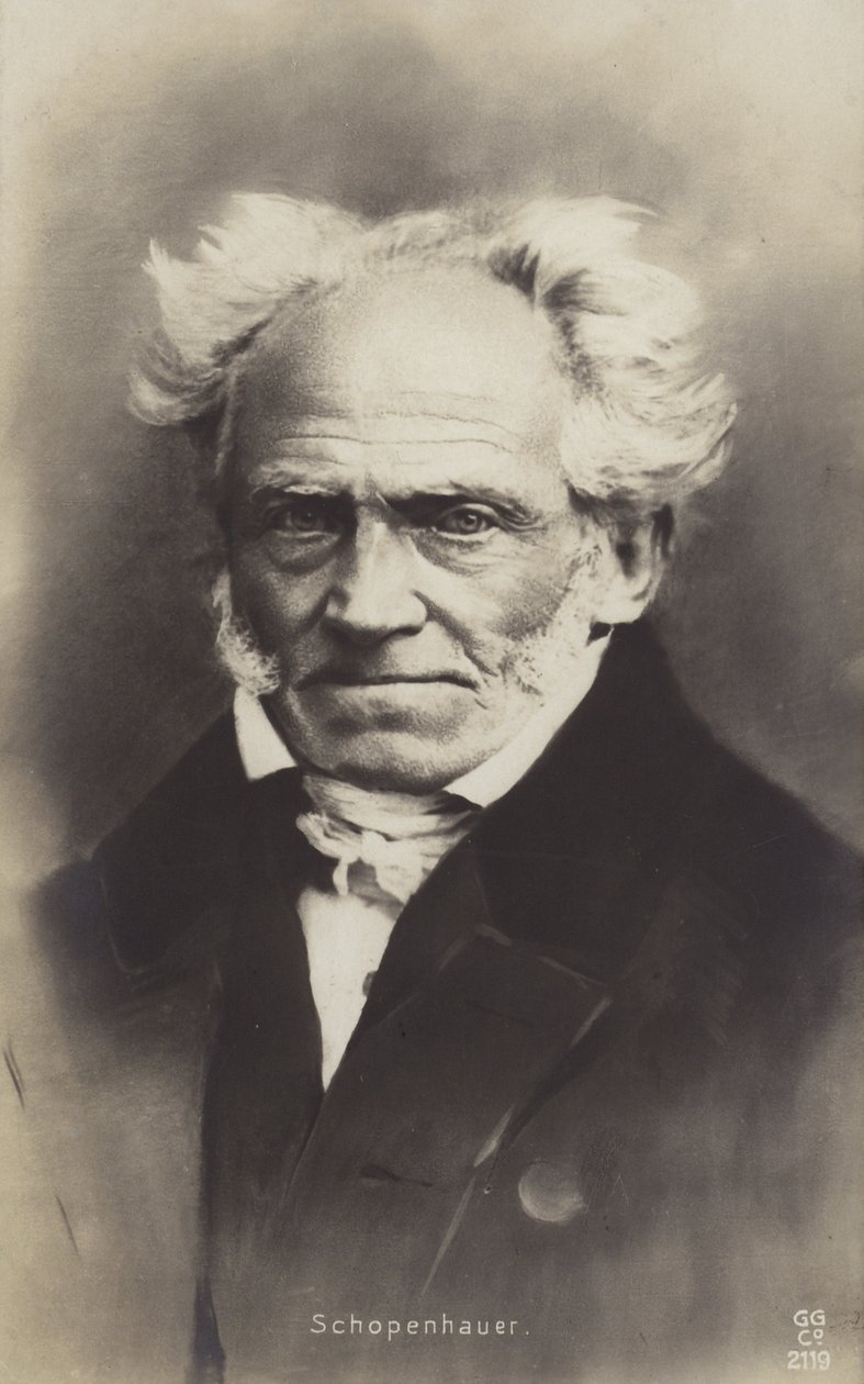 Arthur Schopenhauer (1788-1860), Duits filosoof (z/w foto) door German Photographer