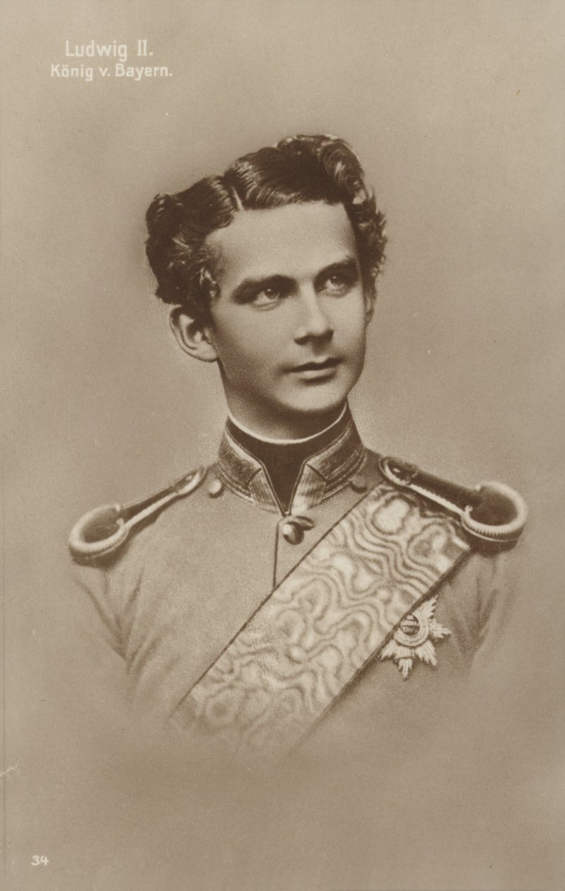 Ludwig II (z/w foto) door German Photographer