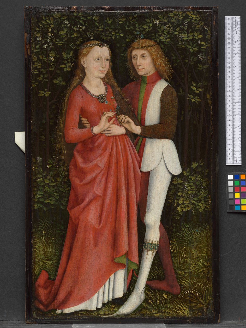 Een bruidspaar, ca. 1470 door German School