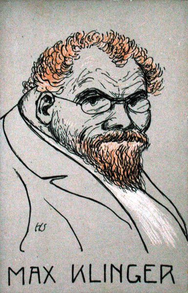 Karikatuur van Max Klinger (1857-1920) door German School