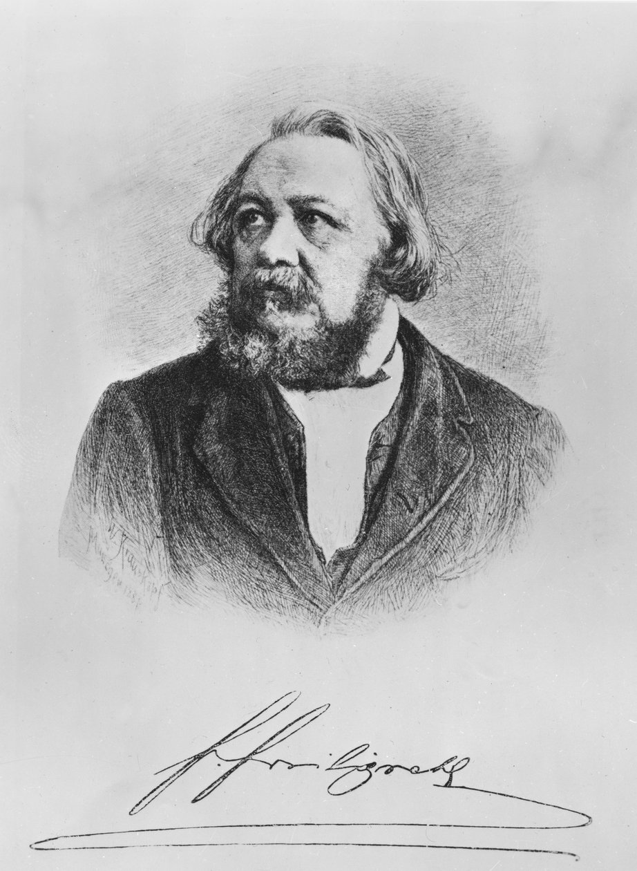 Ferdinand Freiligrath (litho) door German School