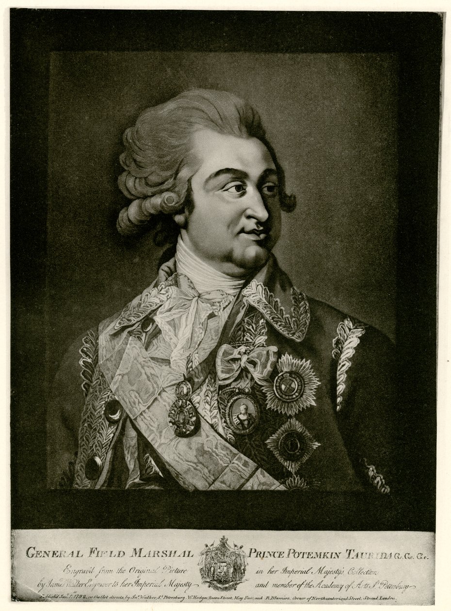 Gregor Alexandrowitsch Fürst Potemkin door German School