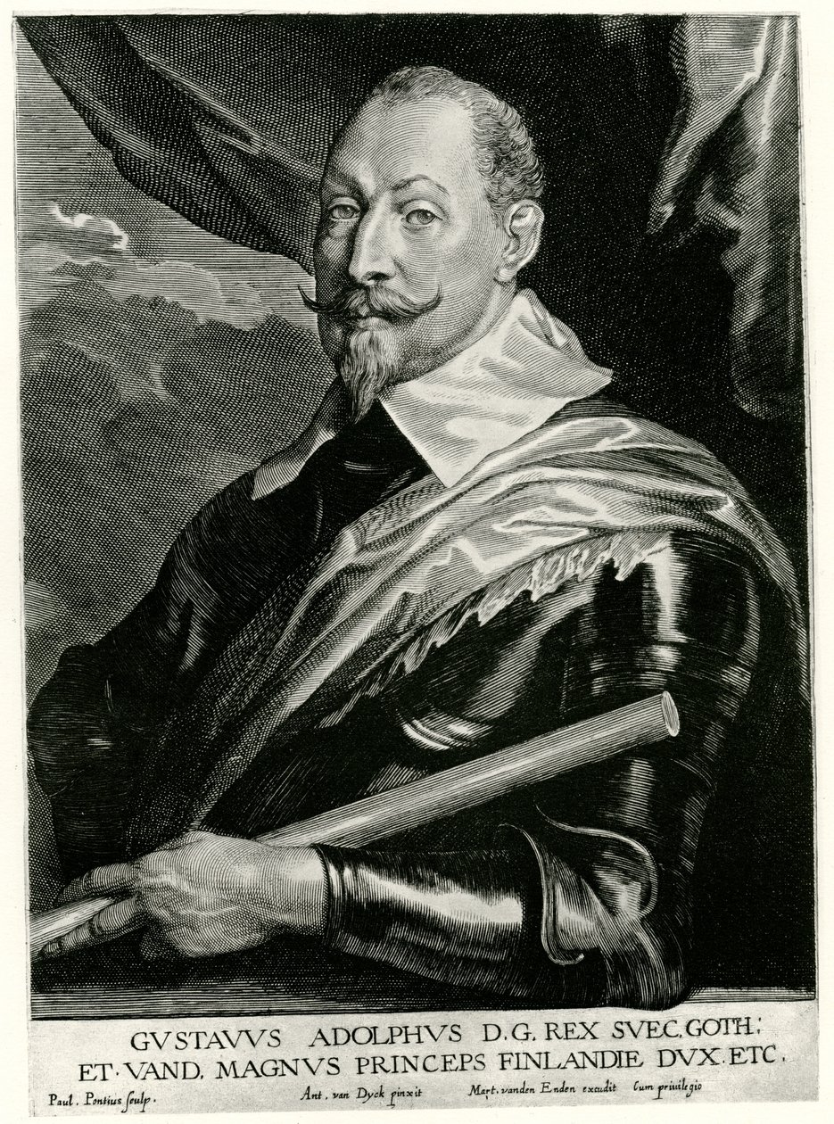 Gustaaf II Adolf, Koning van Zweden door German School