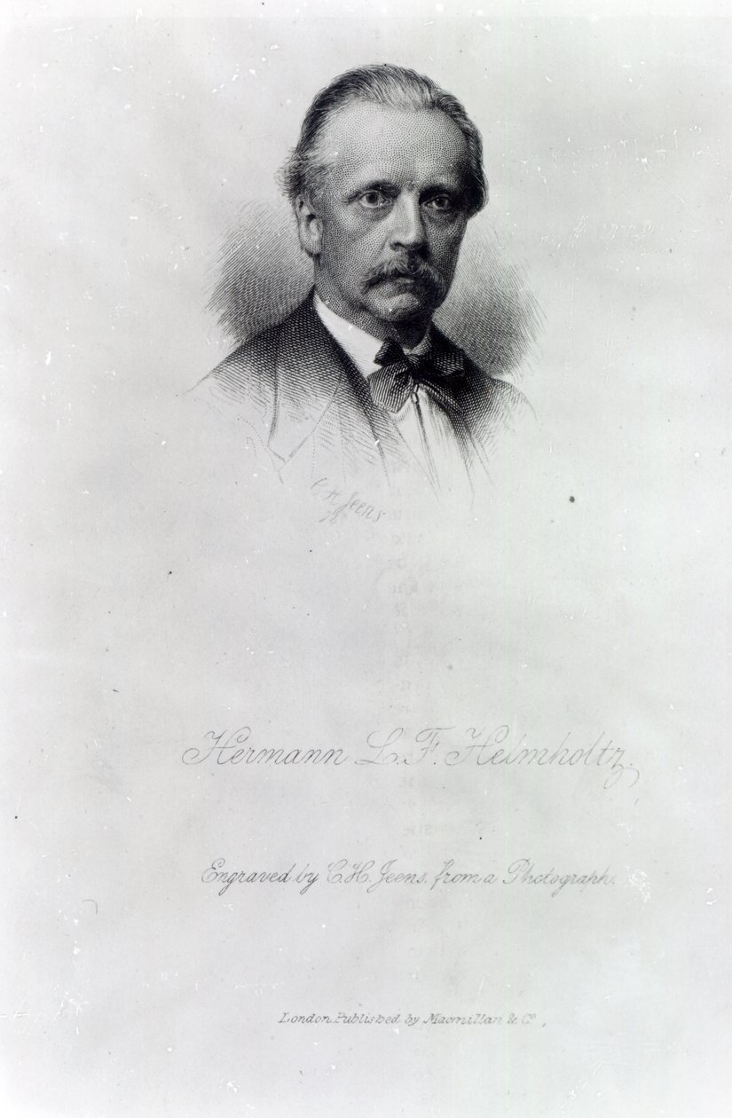 Hermann von Helmholtz, gegraveerd door C.H Jeens door German School