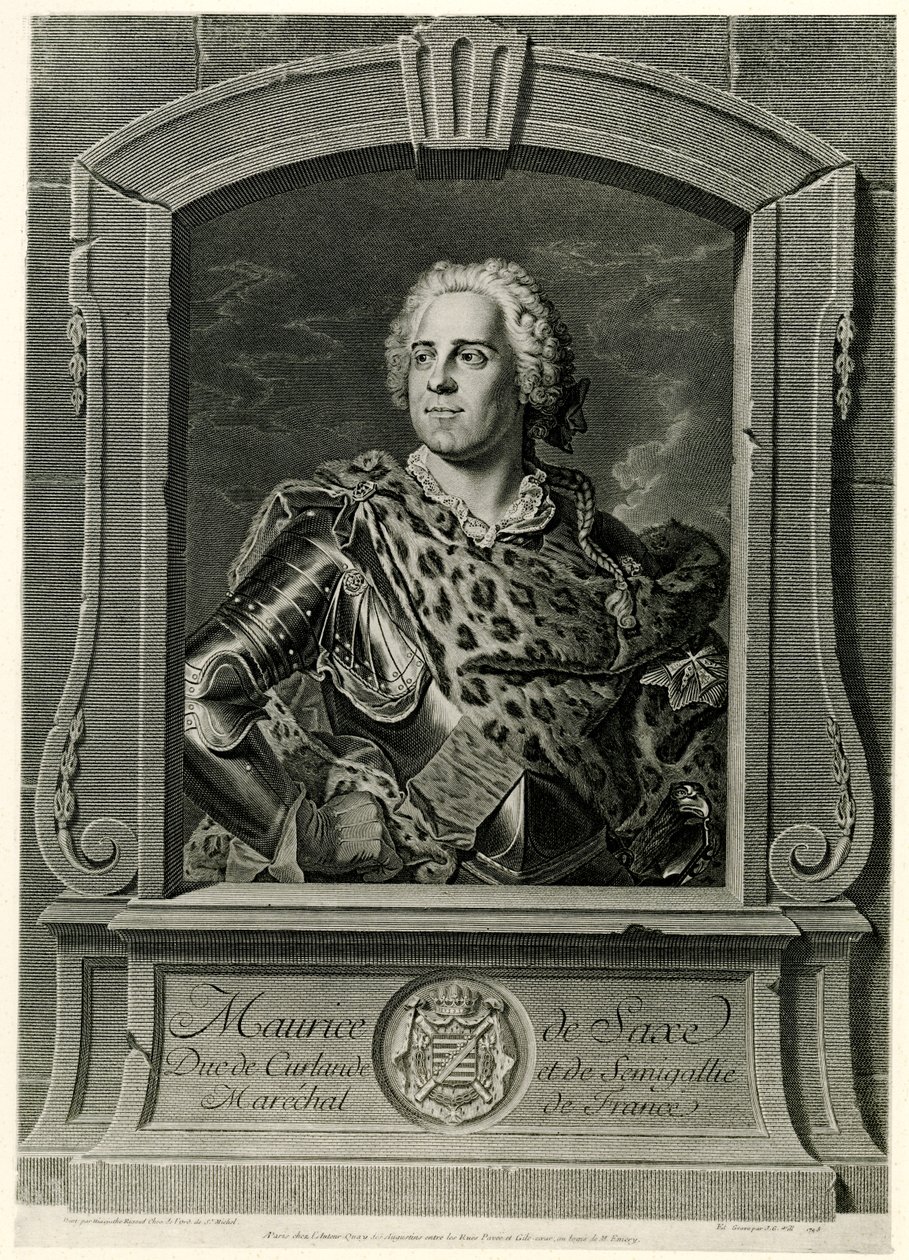 Marschall Moritz von Sachsen door German School