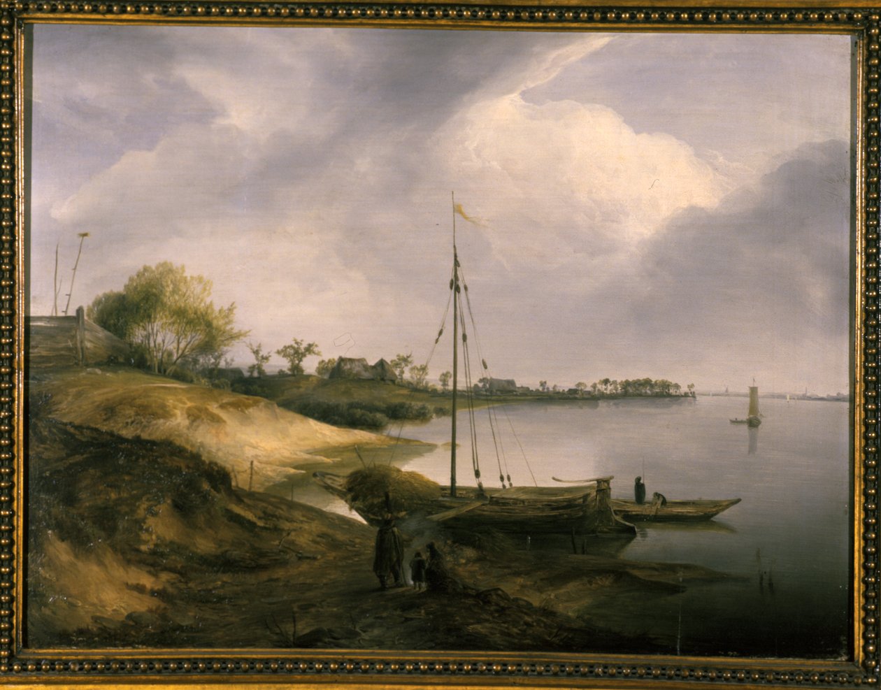 Rivierlandschap door German School