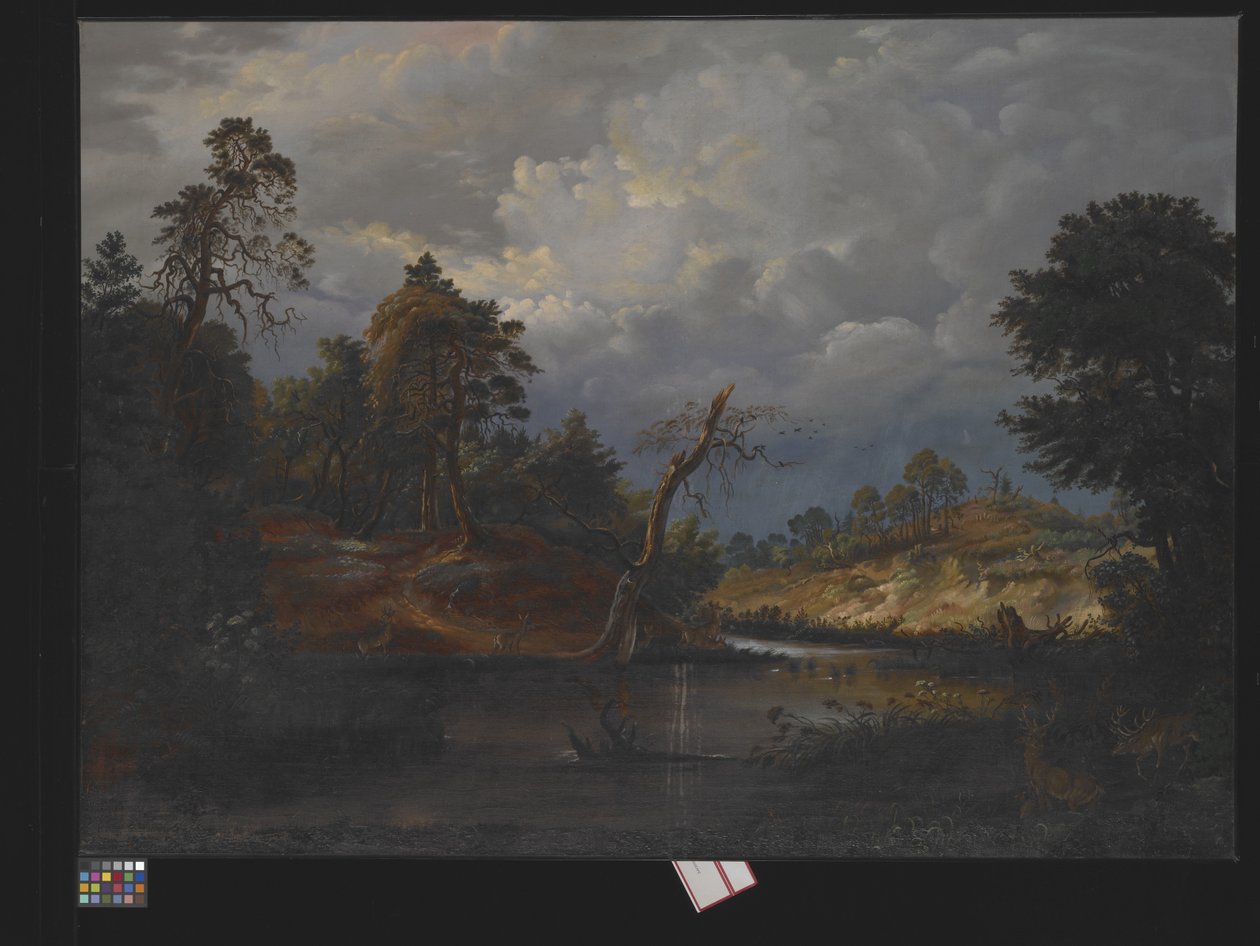 Romantisch landschap door German School