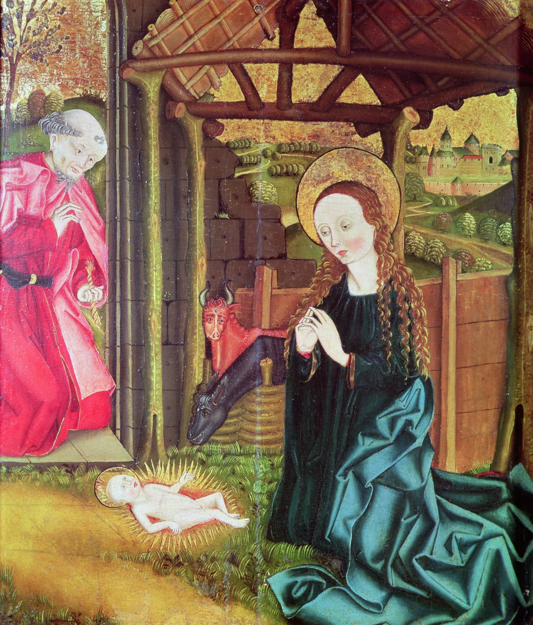 De geboorte van Christus, c.1470 door German School