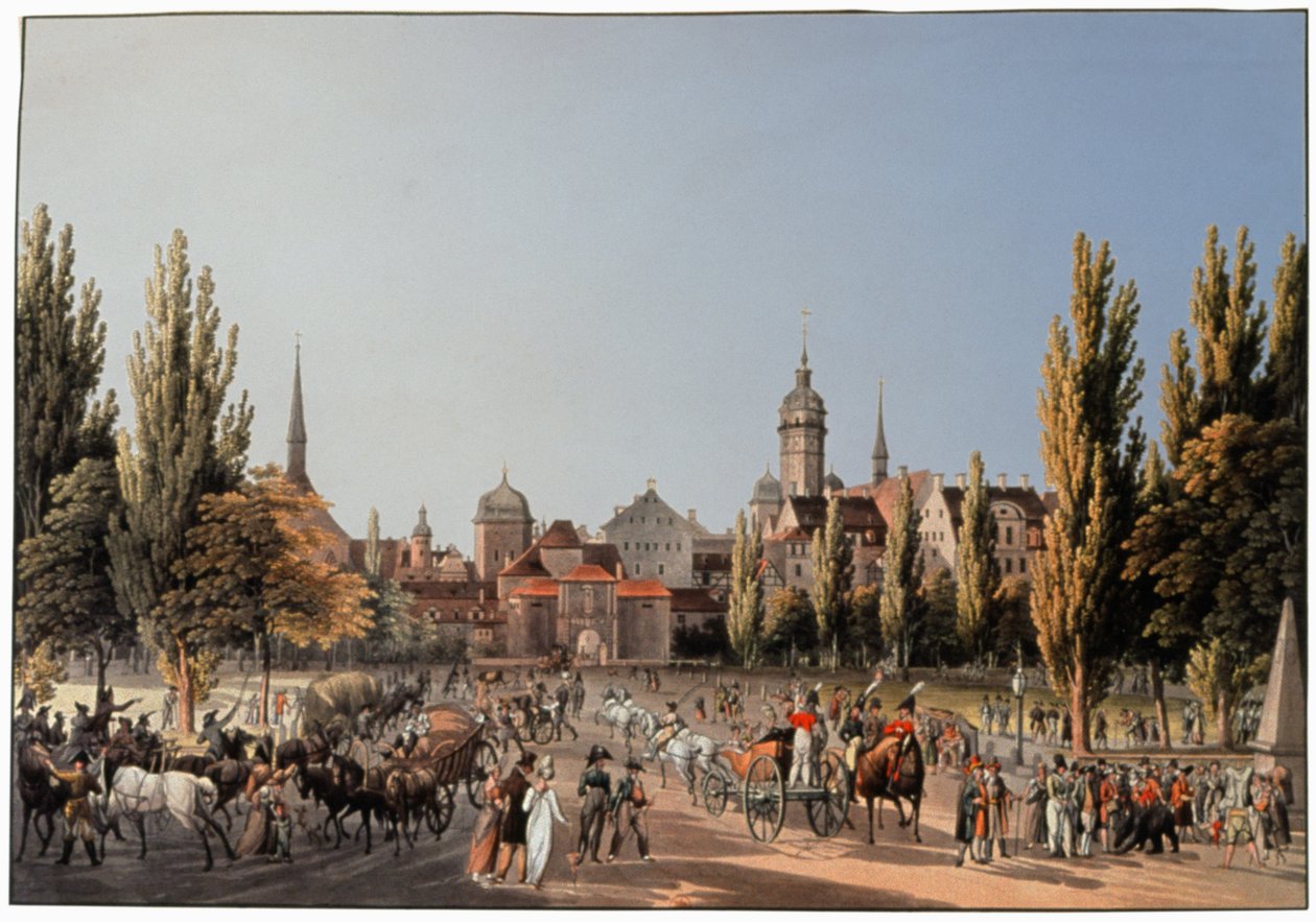 De kermis van Leipzig. ca 1810-20 (gravure) door German School