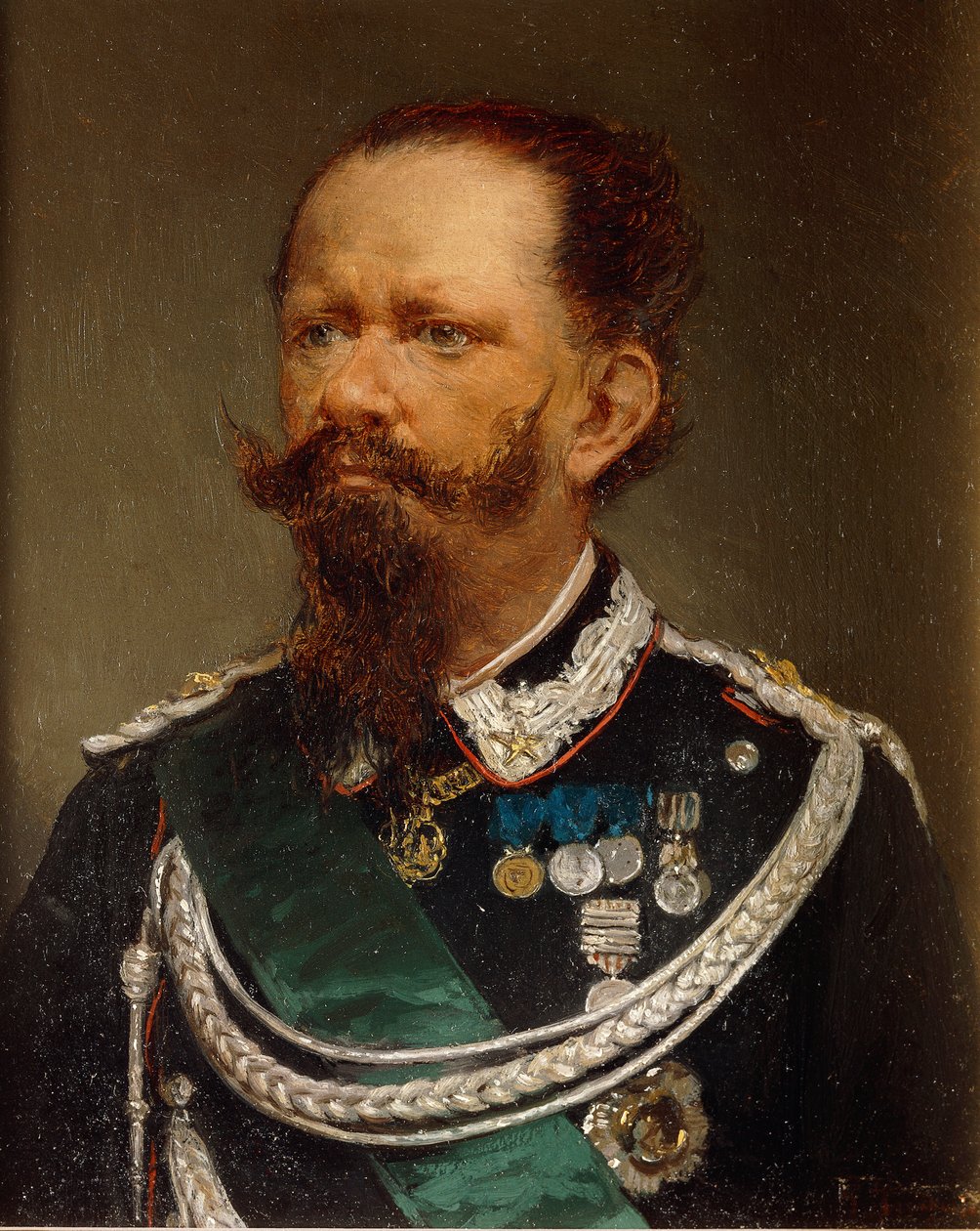 Portret van Victor Emmanuel II door Gerolamo Induno