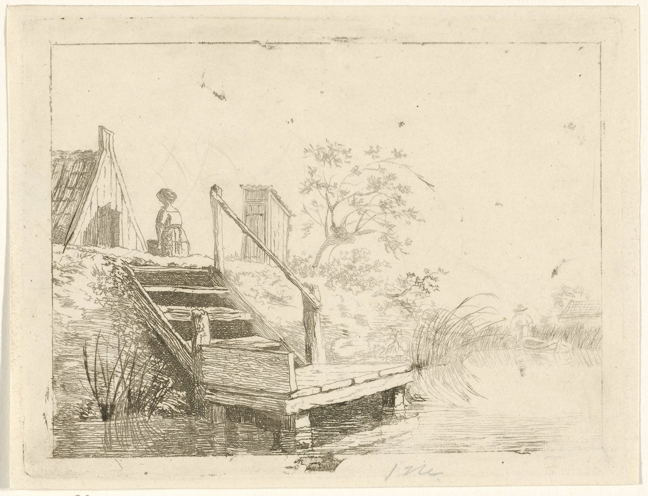Trap aan het water door Gerrit Lamberts