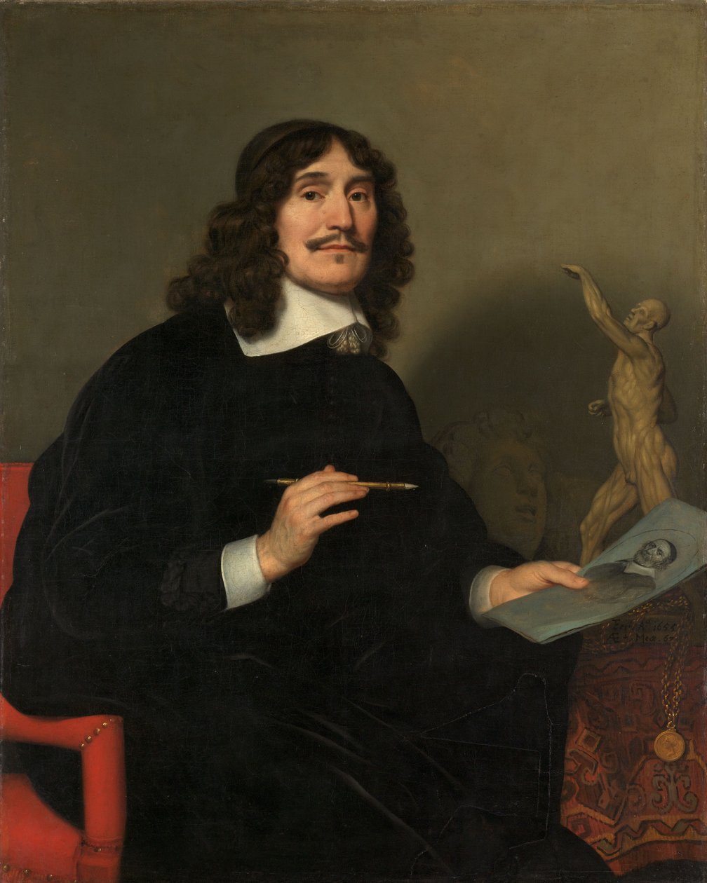 Portret van een kunstenaar door Gerrit van Honthorst