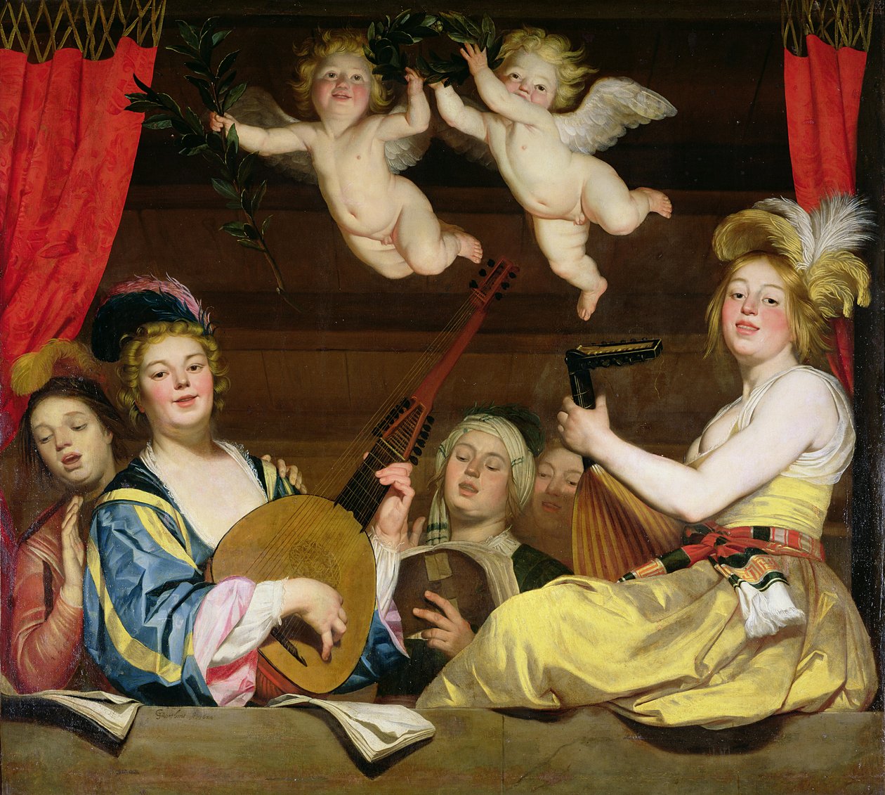 Het concert, 1624 door Gerrit van Honthorst