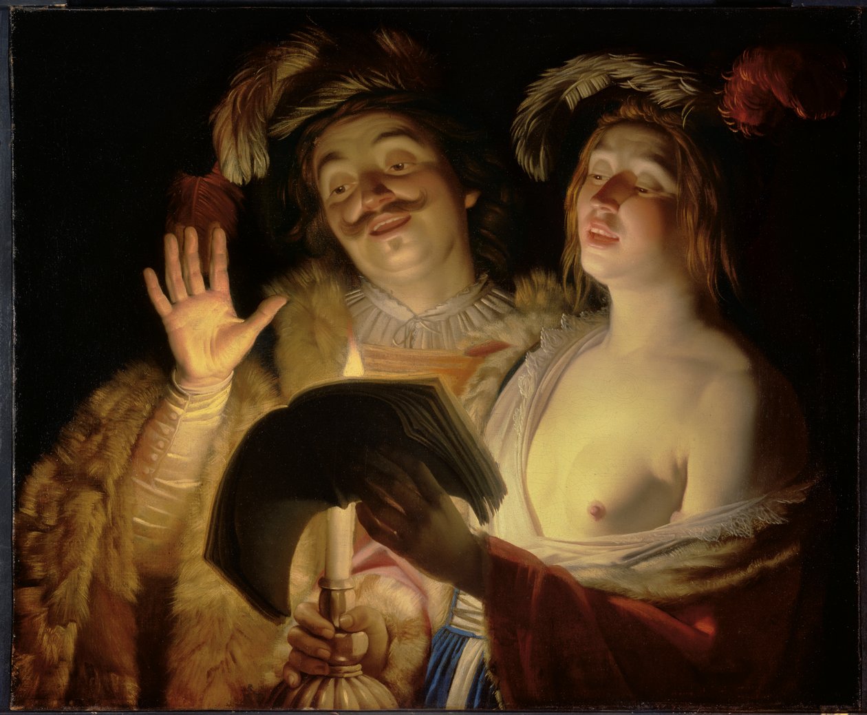 Het Duet door Gerrit van Honthorst