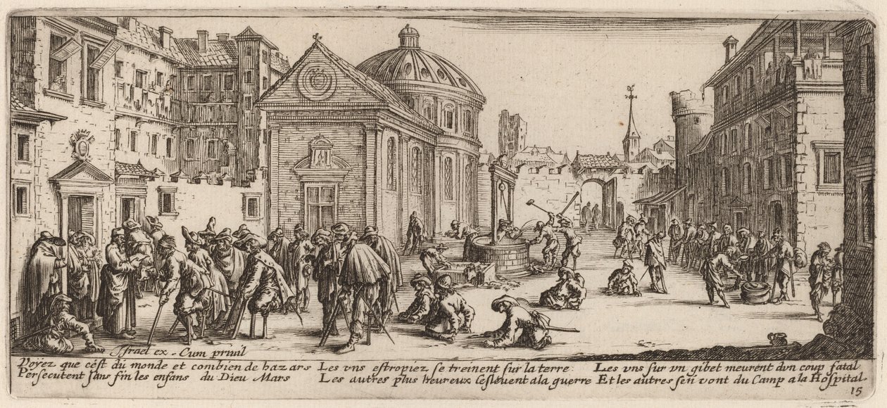 Het Ziekenhuis door Gerrit van Schagen after Jacques Callot