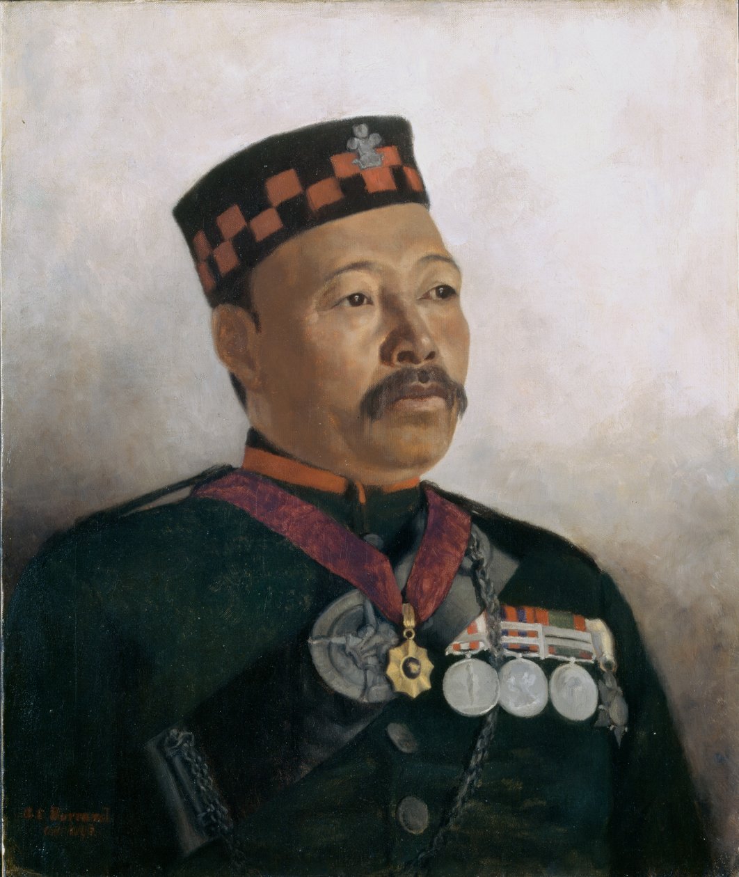 Subadar Major Judbhir Thapa, 2e Gurkha Regiment, 1893 door Gertrude Ellen Burrard
