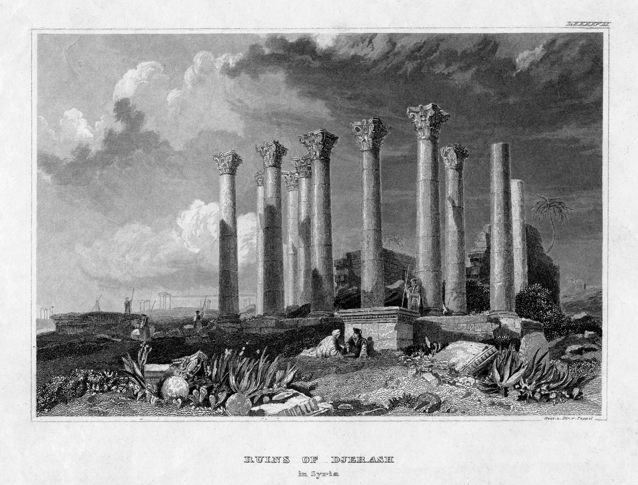 De ruïnes van Djerash, Syrië door Gest