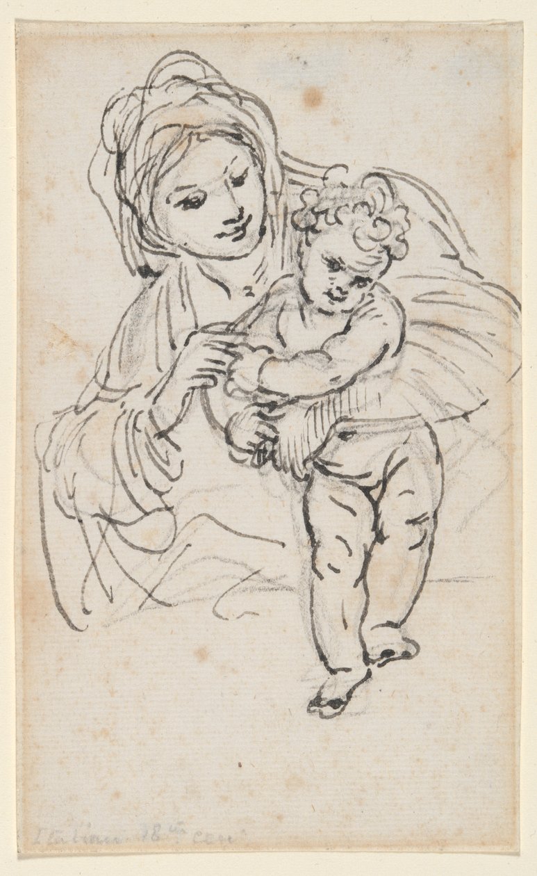 Madonna en Kind door Giacinto Calandrucci